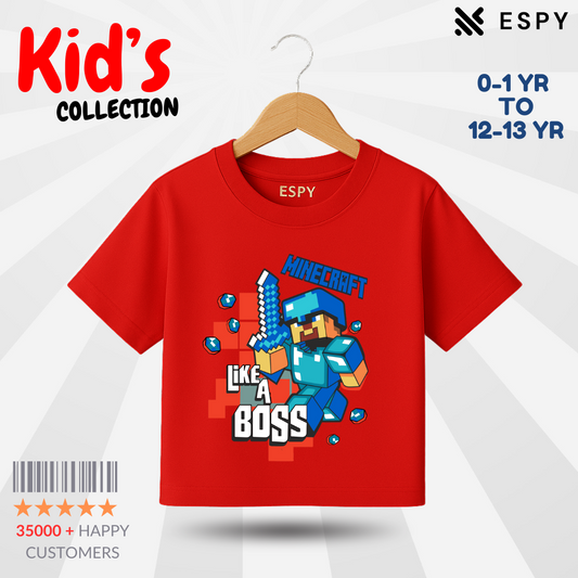 Kids Premium Drop Shoulder T-Shirt - Minecraft
