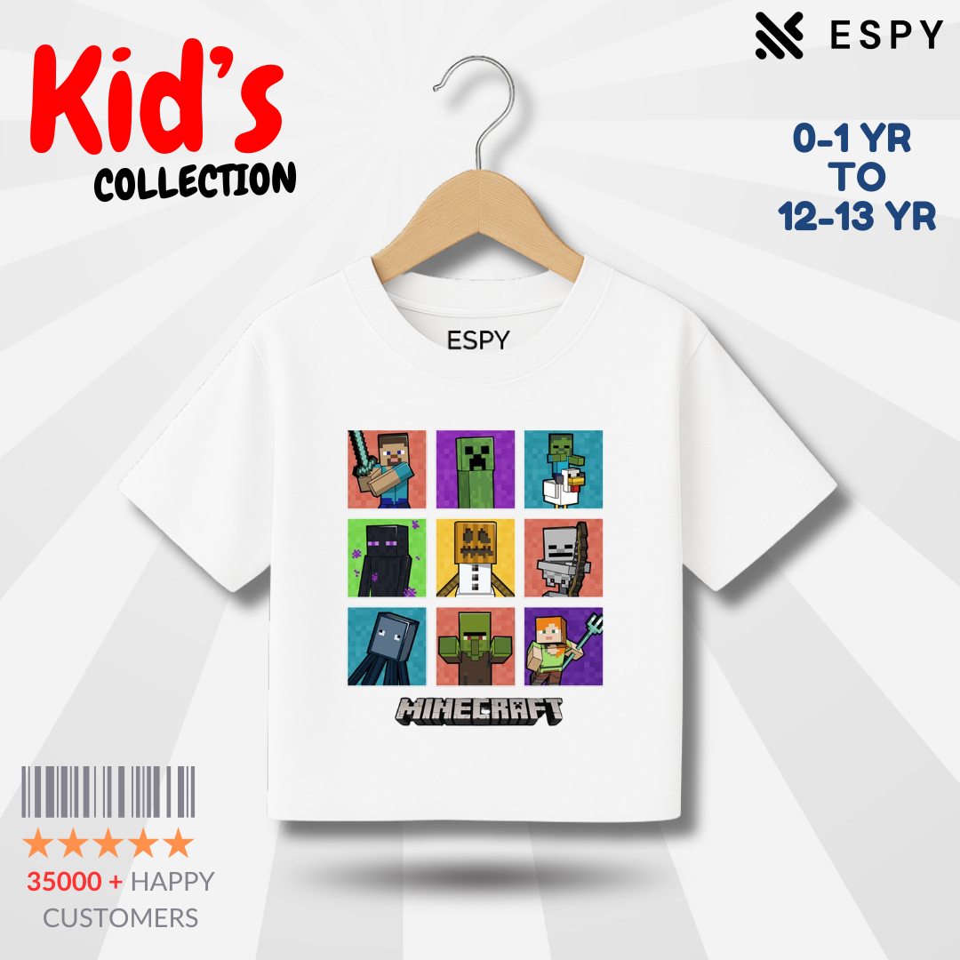 Minecraft Kids Premium Drop Shoulder T-Shirt