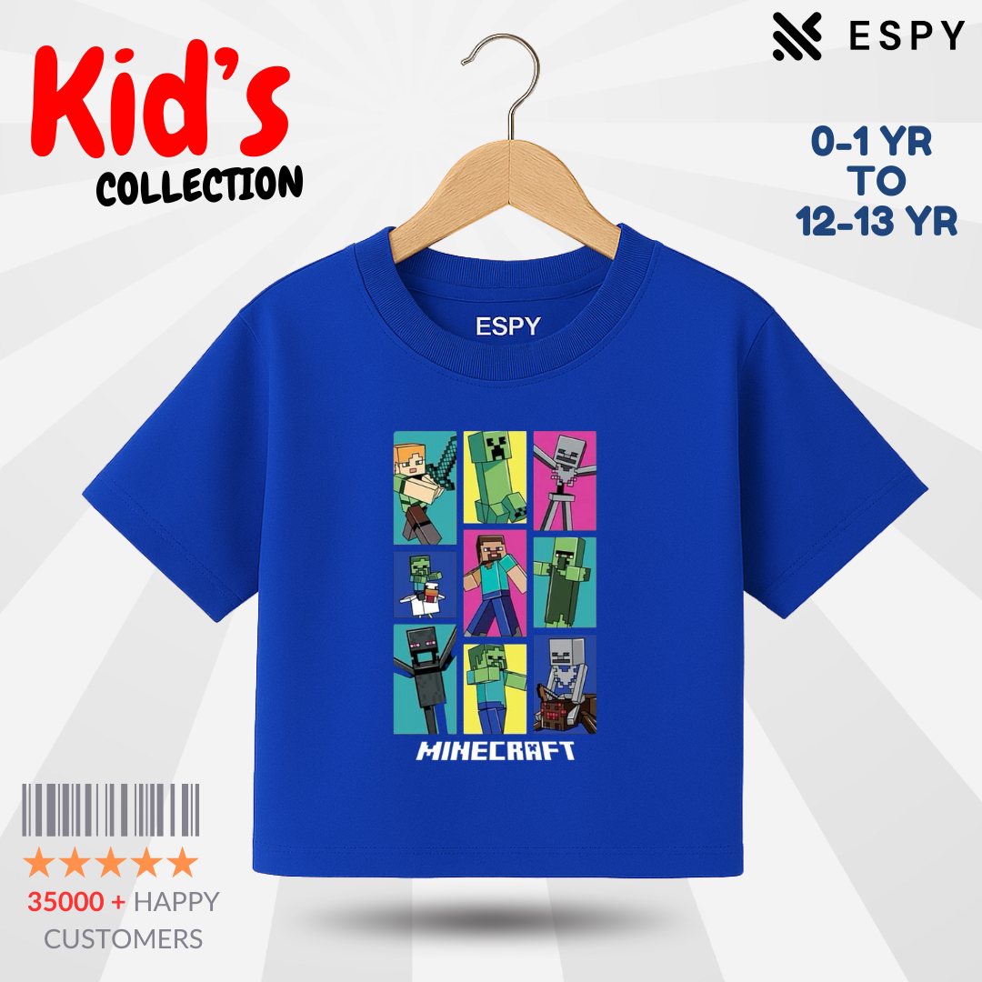 Minecraft Kids Premium Drop Shoulder T-Shirt