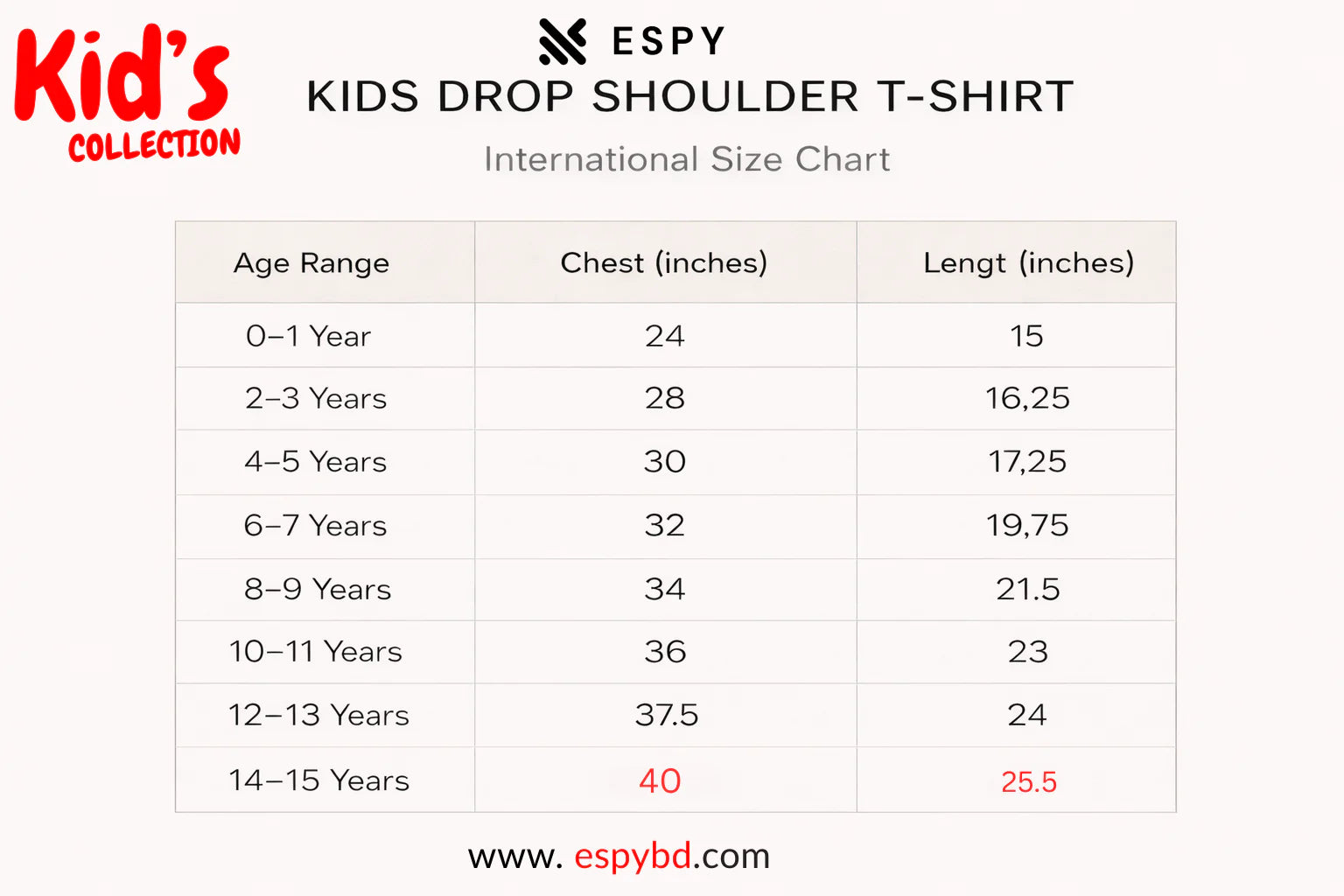 kids size chart in bangladesh