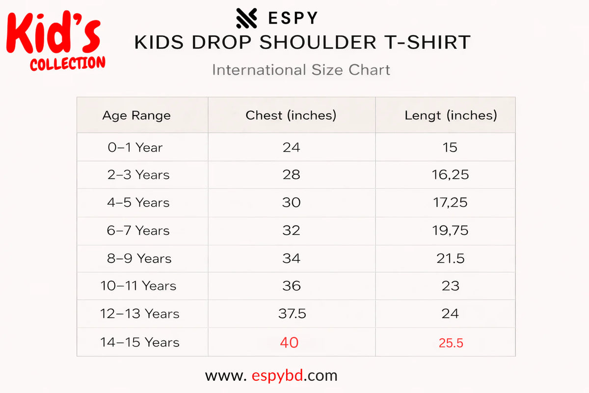 kids size chart in bangladesh