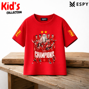 Kids Spain World Cup Champion Cotton Drop Shoulder T-Shirt