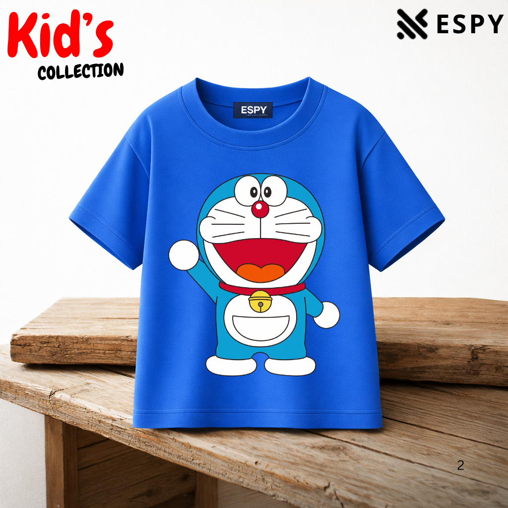 Doraemon Kids Premium Cotton Drop Shoulder T-Shirt