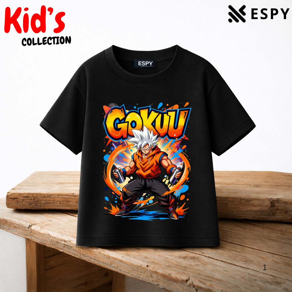 Goku Power Kids Anime Premium Cotton T-Shirt