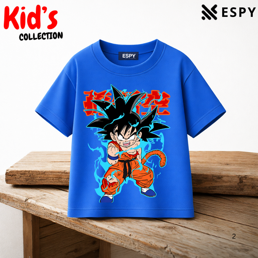 Kid Goku Kids Anime Premium Cotton Drop Shoulder T-Shirt