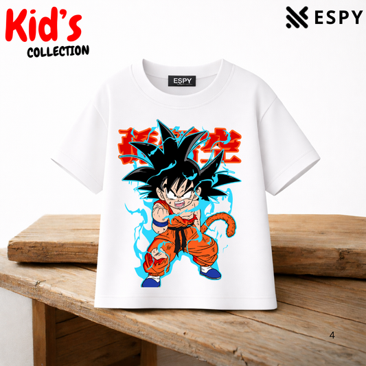 Kid Goku Kids Anime Premium Cotton Drop Shoulder T-Shirt