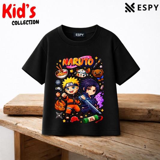 Naruto & Sasuke Kids Anime Premium Cotton T-Shirt