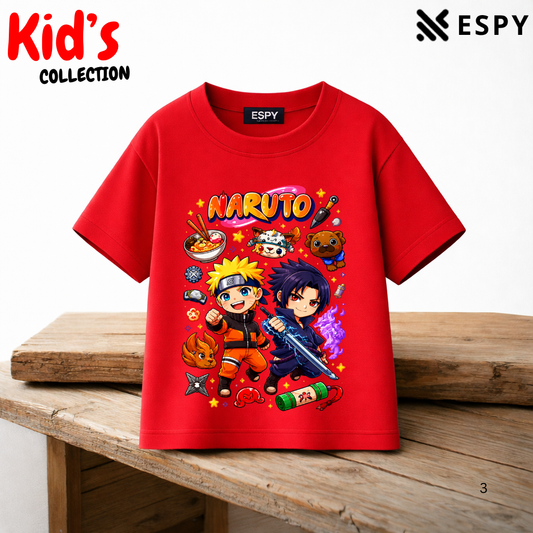 Naruto & Sasuke Kids Anime Premium Cotton T-Shirt
