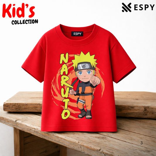 Naruto Kids Anime Premium Cotton Drop Shoulder T-Shirt