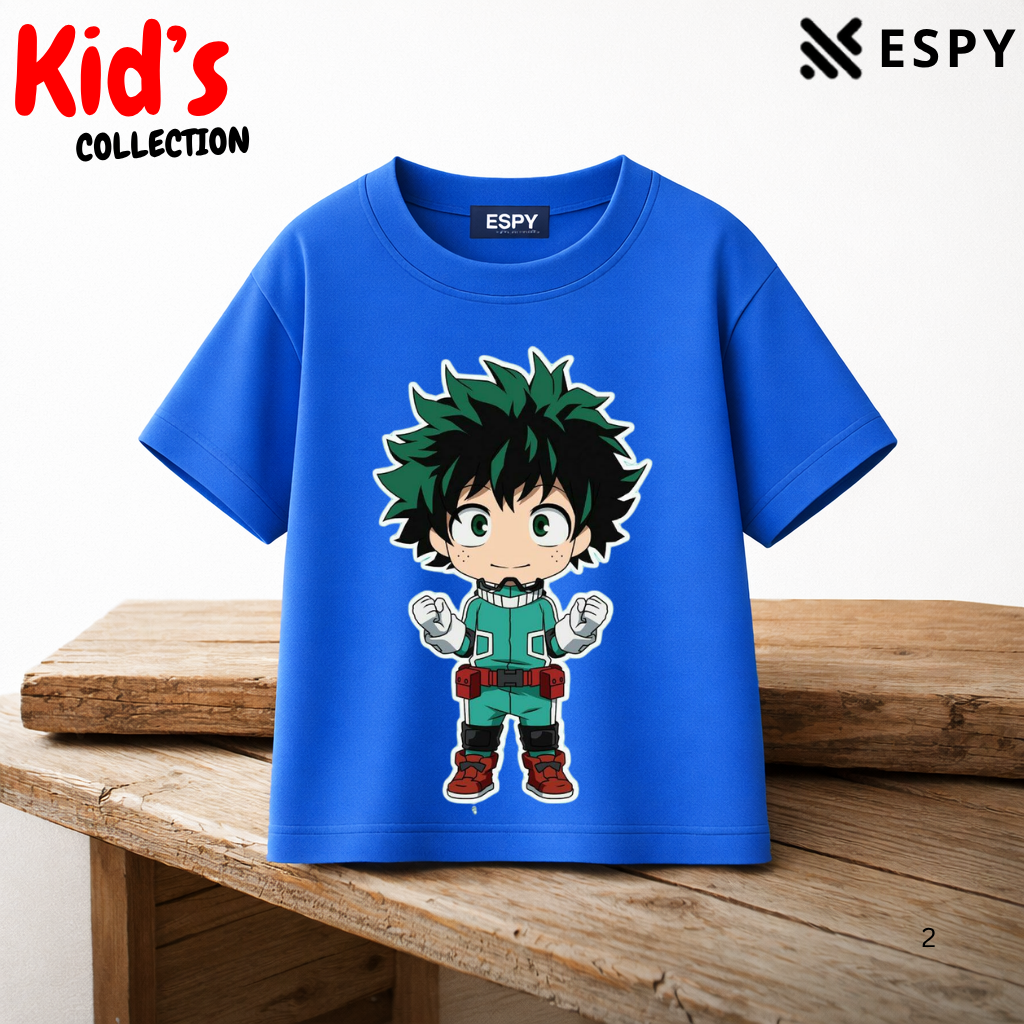 Deku Chibi Kids Anime Drop Shoulder T-Shirt
