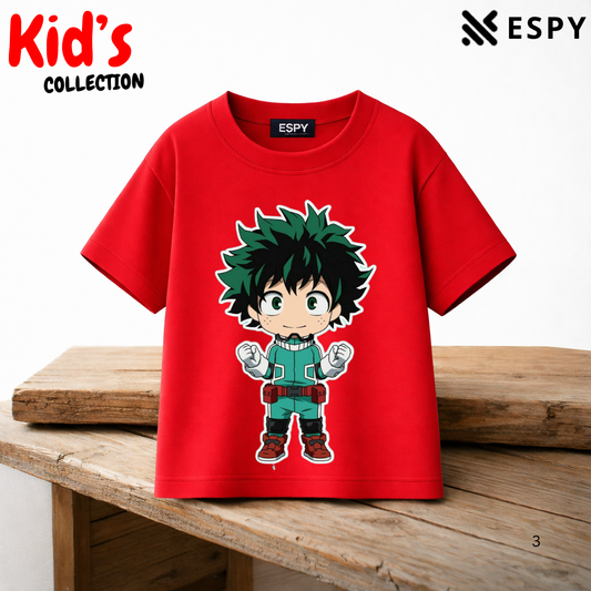 Deku Chibi Kids Anime Drop Shoulder T-Shirt