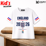 Kids England World Cup Cotton Drop Shoulder T-Shirt