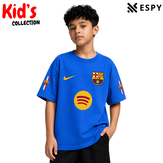 Kids Barcelona Cotton Drop Shoulder T-Shirt