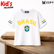 Kids Brazil World Cup Cotton Drop Shoulder T-Shirt