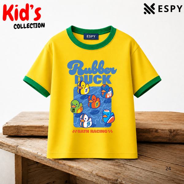 Rubber Duck Racing Kids Drop Shoulder T-Shirt