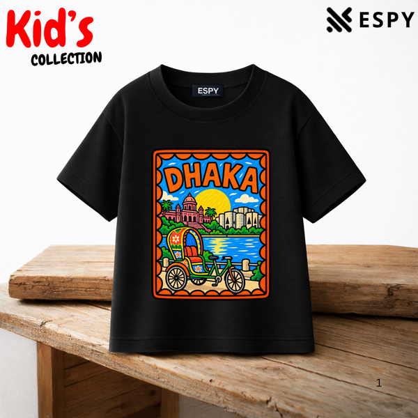 Dhaka City Graphic Kids Drop Shoulder T-Shirt – Special Edition