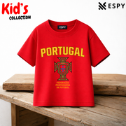 Kids Portugal World Cup Cotton Drop Shoulder T-Shirt