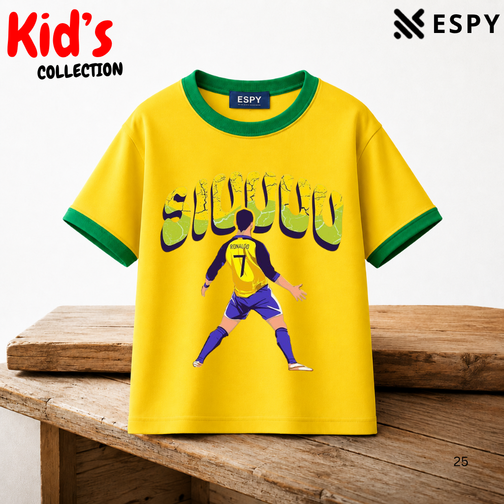 Cristiano Ronaldo SIUUU Kids Drop Shoulder T-Shirt