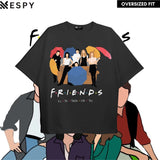 EspyBD Friends Black Oversized Fit T shirt EspyBD men PRINTED T SHIRT SERIES women