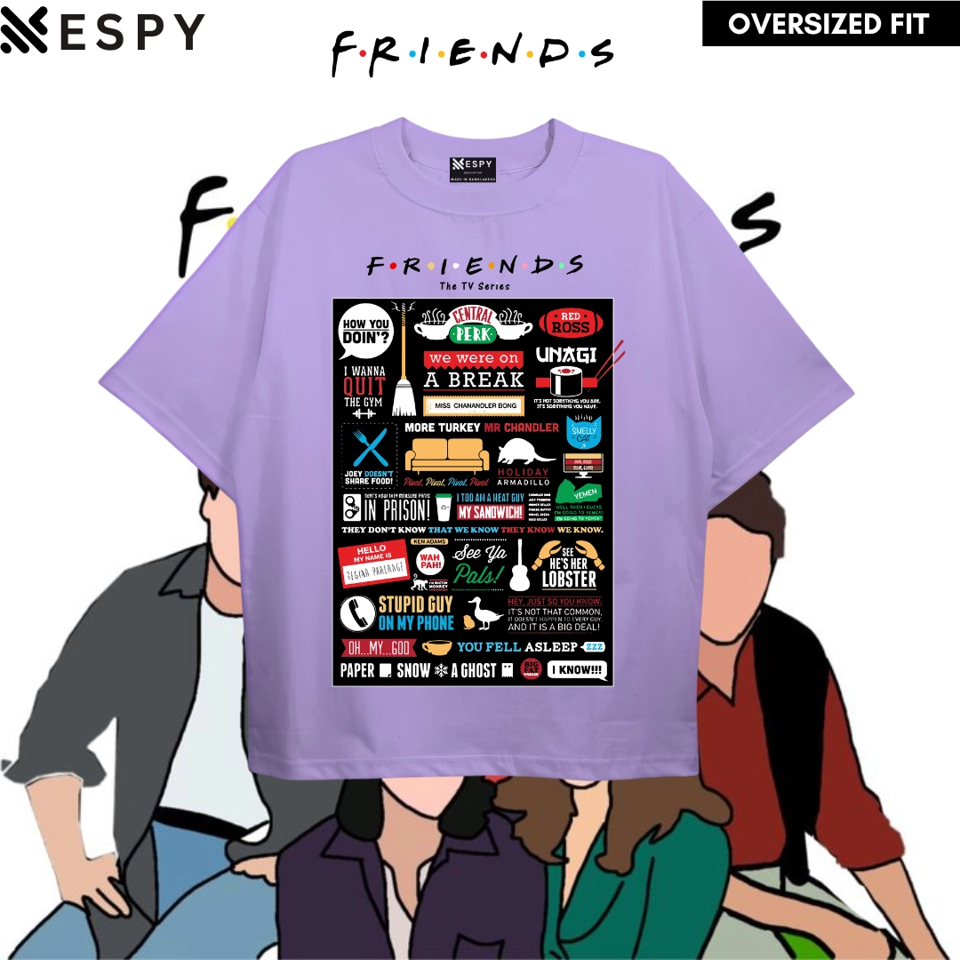 EspyBD Friends Lavender Oversized T shirt EspyBD men PRINTED T SHIRT SERIES women