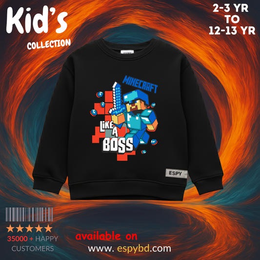 KID'S SWEATSHIRT - MINECRAFT 10/11  YEAR