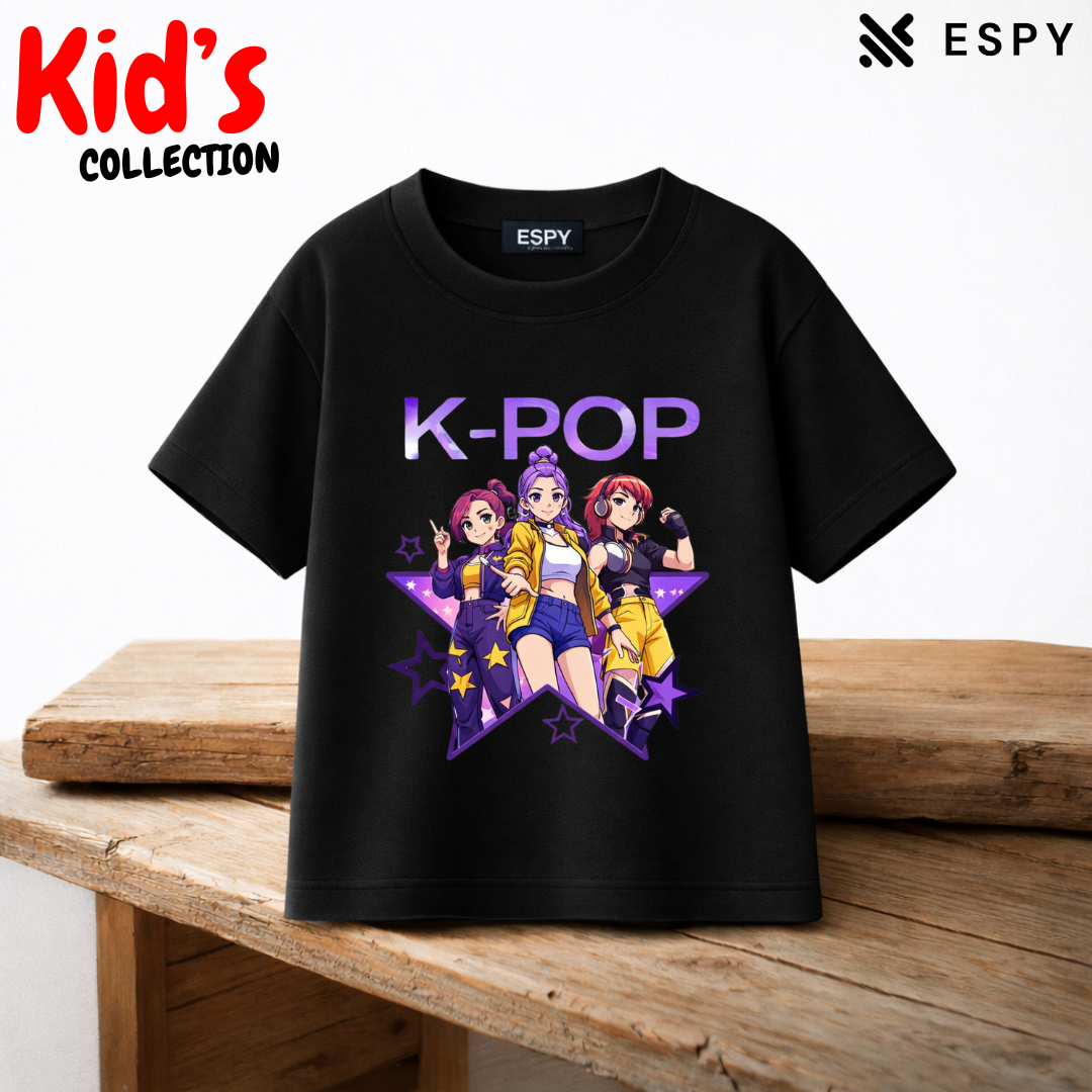 Premium Drop Shoulder K-Pop Graphic T-Shirt
